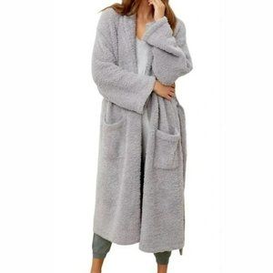 Barefoot Dreams Adult Womens Gray Cozychic Fluffy Robe Size 3